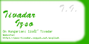 tivadar izso business card